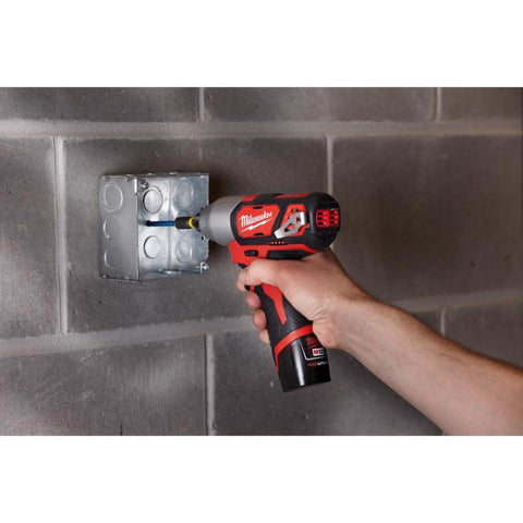 Milwaukee M12 1/4 in. Cordless Brushed Impact Driver Kit (Battery & Charger)