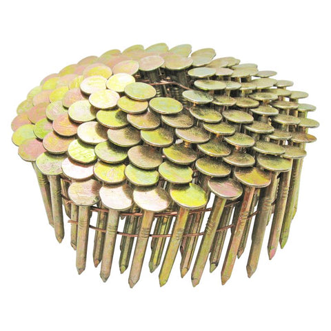 Grip-Rite 1-1/2 in. L X 11 Ga. Angled Coil Electro Galvanized Roofing Nails 15 deg 7200 pk