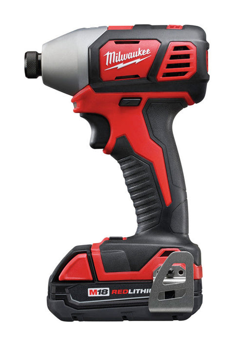 Milwaukee Cordless Impact Driver M18 18 volts 1,500 in-lb 2,750 rpm 3,350 ipm Hex Lithium Ion Varia