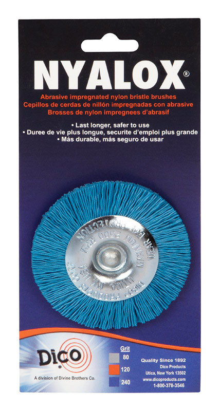 Nyalox Dico 3 in. Dia. Fine Crimped Wire Wheel Brush 2500 rpm