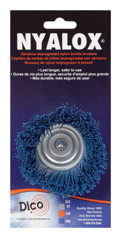 DICO NYALOX 2.5 in. Dia. x 1/4 in. Fine Nylon Cup Brush 1 pc.