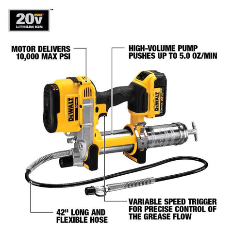 DeWalt 20V MAX Cordless Grease Gun Kit 14.5 oz