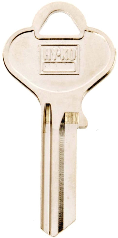 Hy-Ko 11010HR1 Key Blank, Brass, Nickel, For: Harloc Cabinet, House Locks and Padlocks, Pack of 10