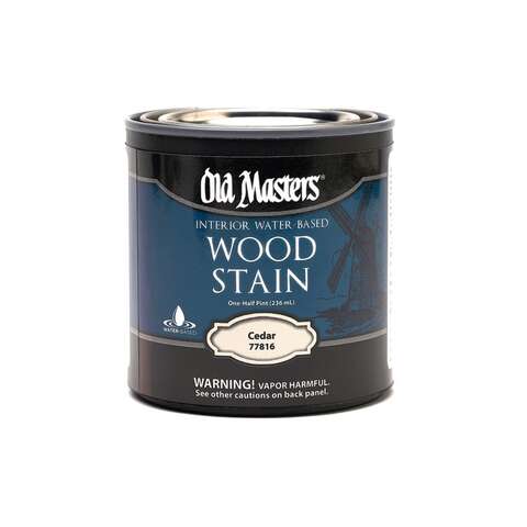 Old Masters Semi-Transparent Cedar Water-Based Latex Wood Stain 0.5 pt, Pack of 6