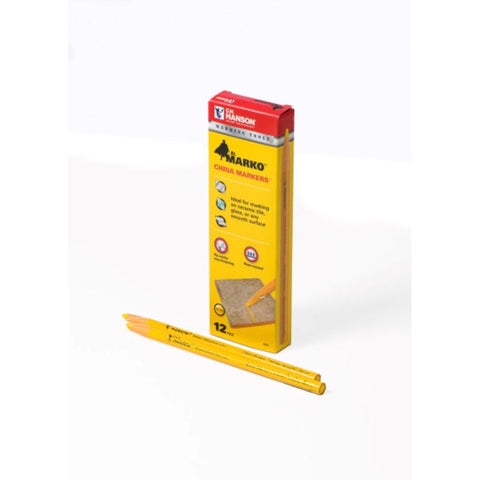 C.H. Hanson 6.8 in. L China Marker Yellow 1 pc, Pack of 12