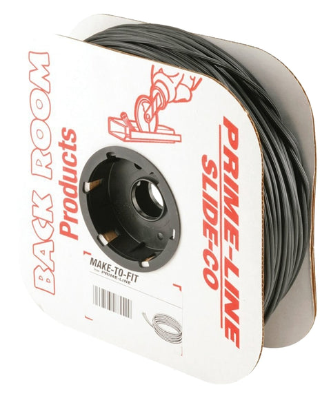 Make-2-Fit P 7604 Screen Retainer Spline, 0.250 in D, 250 ft L, Vinyl, Black, Round