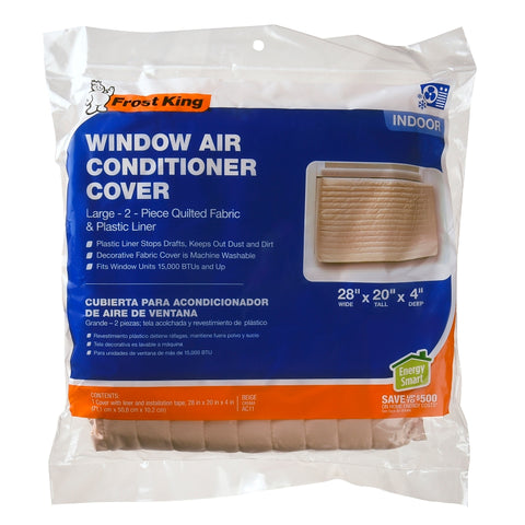 Frost King AC11H Air Conditioner Cover, 20 in L, 28 in W, Plastic, Light Tan