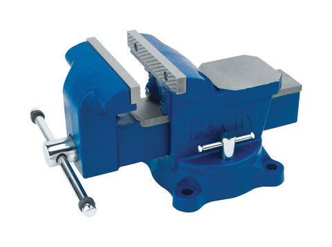 Irwin 6 in. W x 7.25 in. H x 15 in. L x 9.5 in. W Steel Workshop Vise