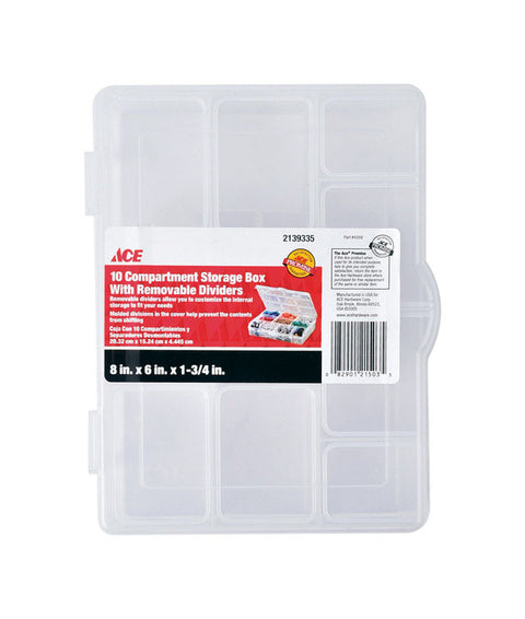 Ace Storage Organizer 1-3/4 in. H x 6 in. W x 8 in. L Clear