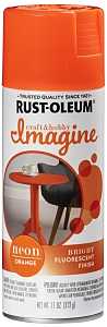 Rust-Oleum Imagine 345652 Craft Spray Paint, Neon Orange, 11 oz, Can
