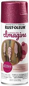Rust-Oleum Imagine 345703 Craft Spray Paint, Glitter, Pink, 10.25 oz, Can