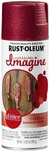 Rust-Oleum Imagine 345705 Craft Spray Paint, Glitter, Red, 10.25 oz, Can