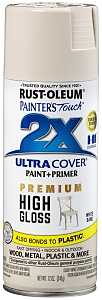 Rust-Oleum 348856 Spray Paint, High-Gloss, White Sand, 12 oz, Can
