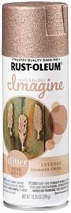 Rust-Oleum Imagine 354068 Craft Spray Paint, Glitter, Rose Gold, 10.25 oz, Can