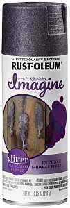 Rust-Oleum Imagine 354071 Craft Spray Paint, Glitter, Multi-Color/Purple, 10.25 oz, Can
