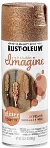 Rust-Oleum Imagine 354074 Craft Spray Paint, Glitter, Copper, 10.25 oz, Can