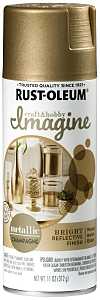 Rust-Oleum Imagine 354080 Craft Spray Paint, Metallic, Champagne, 11 oz, Can