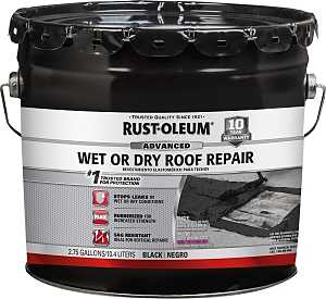 Rust-Oleum 347431 Wet Roof Repair, Black, 3.3 gal