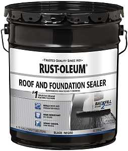 Rust-Oleum 347434 Roof and Foundation Sealer, Black, 4.75 gal, Pail, Liquid