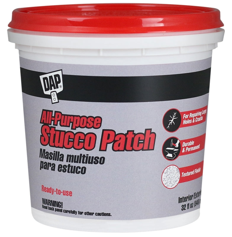 DAP 10504 Stucco Patch, Gray, 1 qt Tub, Pack of 6 – Shell Lumber and ...