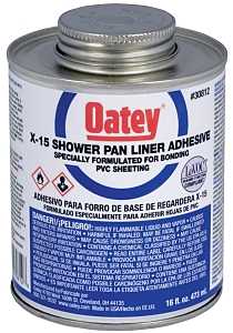 Oatey X-15 Series 30812 Bonding Adhesive, 16 oz, Liquid, Green