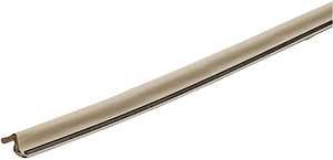 M-D 91800 Replacement Weatherstrip, 81 in L, Vinyl Clad Foam, Beige