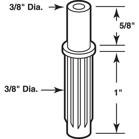 Prime-Line N 6672 Door Pivot and Guide, Nylon/Plastic, Top