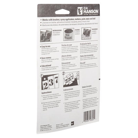 C.H. Hanson 2 in. Brass Numbers Stencil 15 pk