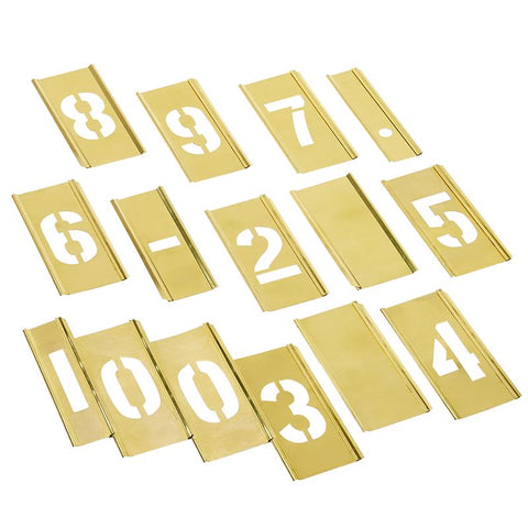 C.H. Hanson 2 in. Brass Numbers Stencil 15 pk