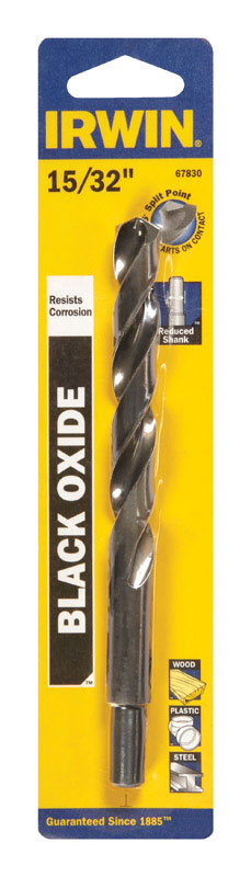 Irwin 15/32 in. X 5-3/4 in. L High Speed Steel Drill Bit Straight Shank 1 pc