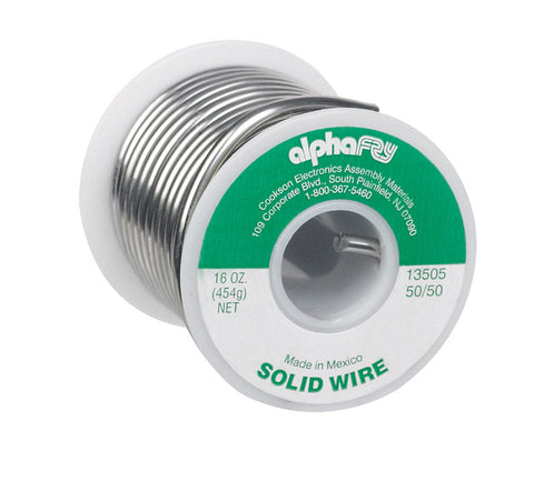 Alpha Fry Tin / Lead For Plumbing Solid Wire Solder 16 oz. 50% Tin, 50% Lead For Non-Electrical