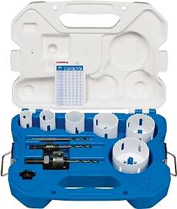 Lenox 30856C600L Hole Saw Kit, 9-Piece, Bi-Metal, Includes: (1) 7/8 in, (1) 1-1/8 in, (1) 1-3/4 in Hole Saw