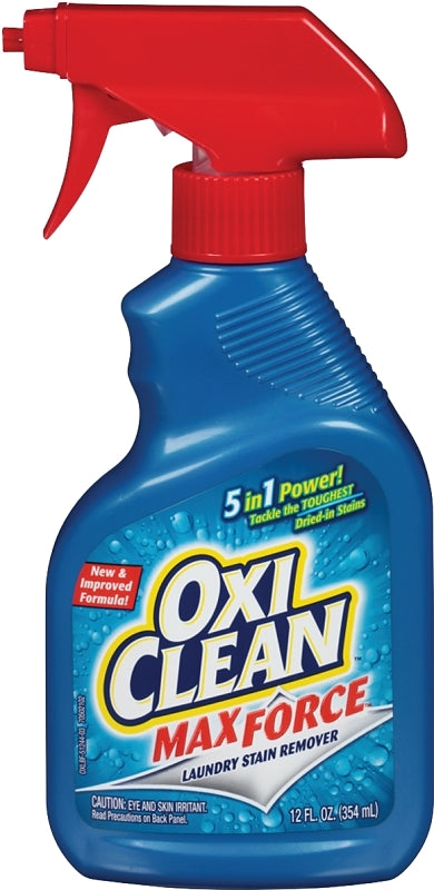 Oxiclean Max Force 51244 Stain Remover, 12 oz, Bottle, Liquid, Opaque White