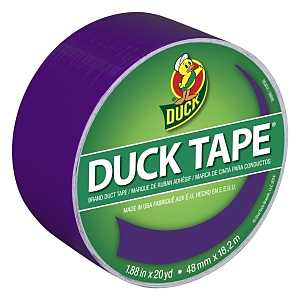Duck 283138 Duct Tape, 20 yd L, 1.88 in W, Vinyl Backing, Purple
