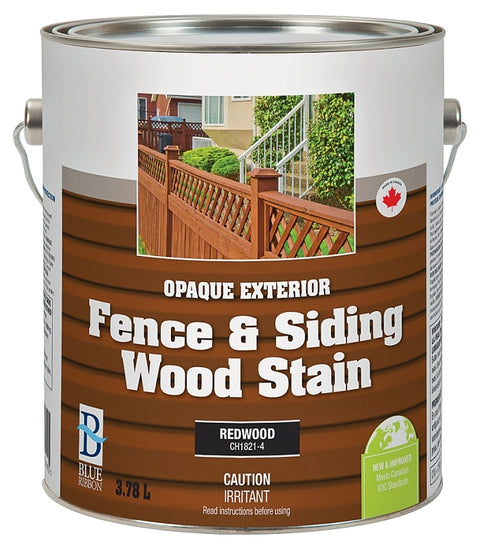 UCP Paints CH1821-4 Exterior Stain, Opaque, Redwood, Solid, Pack of 2