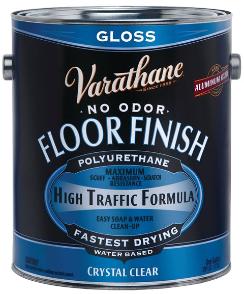Rust-Oleum 230031 Crystal Clear Floor Finish, Gloss, Liquid, Crystal Clear, 1 gal, Can, Pack of 2