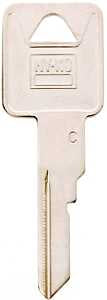 Hy-Ko 11010B63 Key Blank, Brass, Nickel, Pack of 10