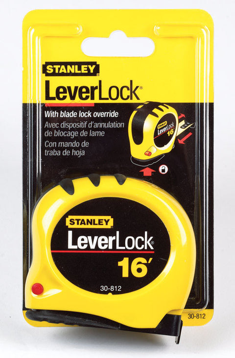 Stanley LeverLock Tape Rule 3/4 in. W x 16 ft. L