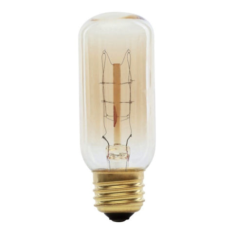 Feit Electric BP60T12/RP Incandescent Bulb, 60 W, T12 Lamp, E26 Medium Lamp Base, 150 Lumens, 2200 K Color Temp