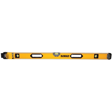 DEWALT DWHT43248 Box Beam Level, 48 in L, 3-Vial, 2-Hang Hole, Non-Magnetic, Aluminum