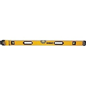 DEWALT DWHT43049 Box Beam Level, 48 in L, 3-Vial, 2-Hang Hole, Magnetic, Aluminum