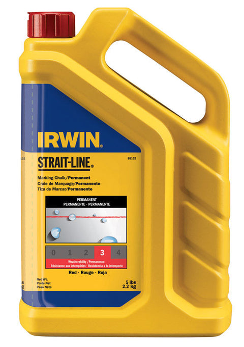 Irwin Strait-Line 5 lb. Red Mason Line Chalk Permanent