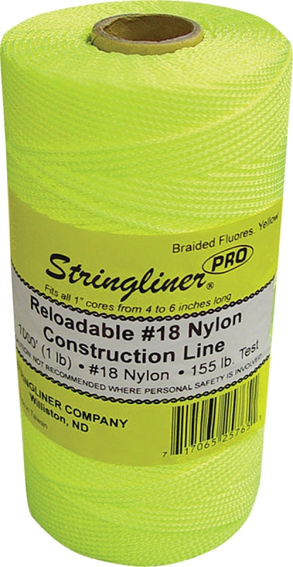 Stringliner Pro Series 35765 Construction Line, #18 Dia, 1000 ft L, 16 ...