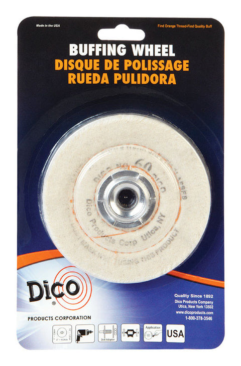 Dico 4 in. Dia. Flannel Buff Buffing Wheel