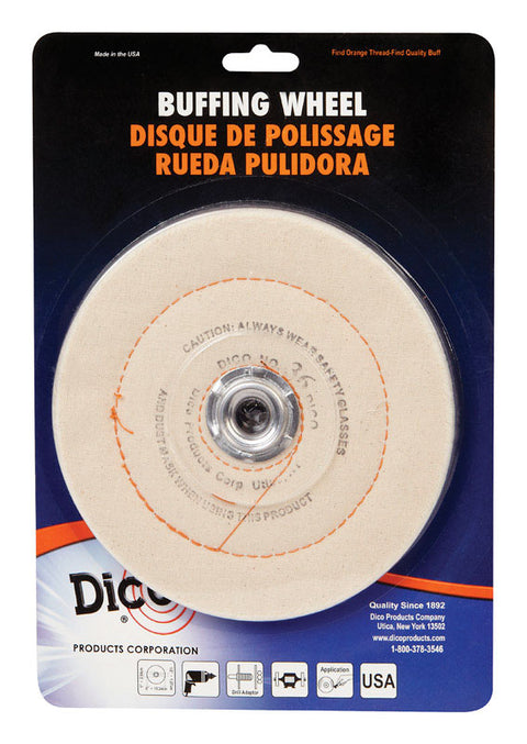 Dico 6 in. Dia. Cushion Sewn Buffing Wheel