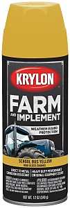 Krylon K01957000 Farm Equipment Spray, High-Gloss, School Bus Yellow, 12 oz, Can