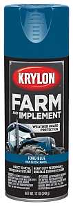Krylon K01936000 Farm Equipment Spray, High-Gloss, Ford Blue, 12 oz, Pack of 6