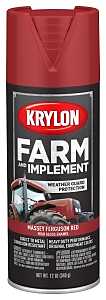 Krylon K01939000 Farm Equipment Spray, High-Gloss, Massey Ferguson Red, 12 oz, Pack of 6