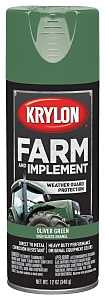 Krylon K01943000 Farm Equipment Spray, High-Gloss, Oliver Green, 12 oz, Pack of 6