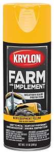Krylon K01944000 Farm Equipment Spray, 12 oz, 20 sq-ft Coverage Area, Oil Base, High-Gloss, Old Equipment CAT Yellow, Pack of 6